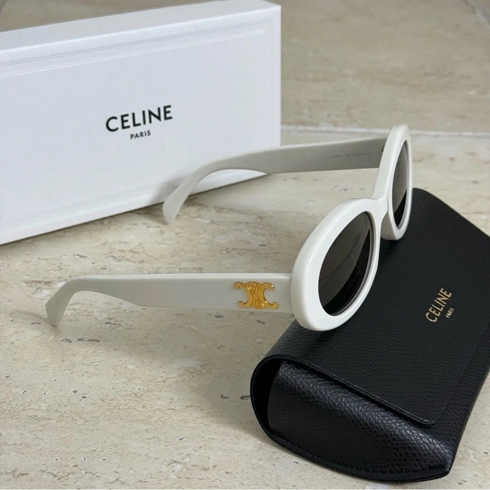 New! Celine Sunglasses, CL40194U 25A, oval, Triomphe, Authentic - Picture 4 of 13